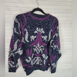 ZEPPELIN VINTAGE 80's CREW NECK PULLOVER SWEATER, SZ LARGE